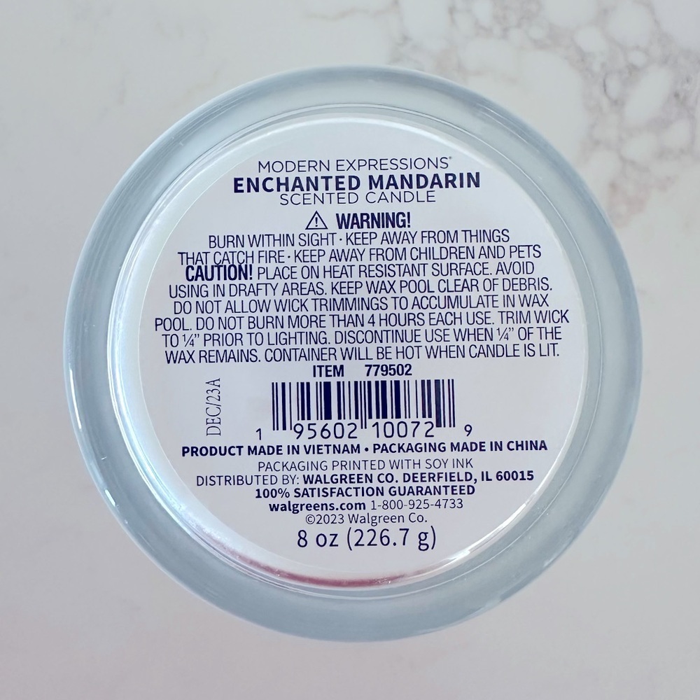 PISCES Zodiac Enchanted Mandarin Scented Candle - Picture 3 of 3